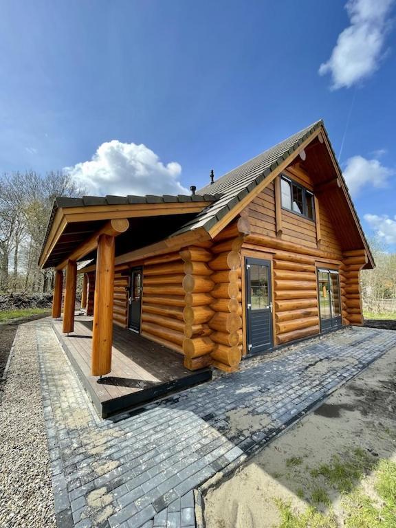 Unieke Houten Villa Met Sauna In Twente - 5P Den Ham Esterno foto